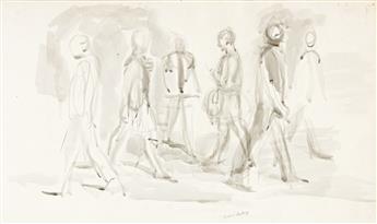 ISABEL BISHOP (1902-1988) Group of 4 drawings.
